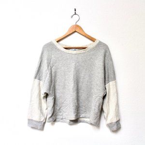 Anthropologie | Cropped Stitched Sweatshirt
